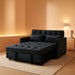 Black Velvet Convertible Sleeper Sofa Bed Luxurious