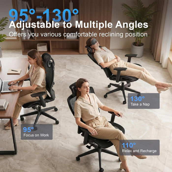 Ergonomic Office Chair,Comfy Desk Chair with Lumbar Support