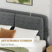 Queen Size Bed Frame with Headboard, Queen Size Corduroy Upholstered Platform Bed Frame with Soft Headboard, Wooden Slats Support, No Box Spring Needed, Easy Assembly, Grey