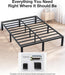 14 in Queen Bed Frame, Metal Platform Bed 15-Minute Solo Setup