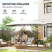 Extra Large 15 Ft Patio Umbrella with Crank Handle