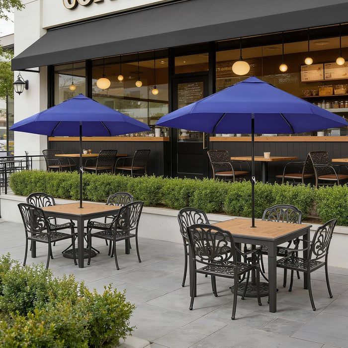CROWN SHADES 9 Ft Patio Umbrella Olefin with Patented Slot-Lock