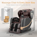 2025 Massage Chair Full Body, Zero Gravity Massage Chair with 10 Fix Rollers, Heating, Foot Massage, Auto Modes, Bluetooth Speaker, Touch Screen Controller (Upgraded Version)