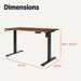 Electric Standing Desk, Height Adjustable Home Office Desk with Memory Buttons and Electronic Display, 47" X 24", Black/Walnut Effect