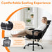 Desk Chair with Foot Rest, High-Back Mesh Office Chair with Wheels, Black