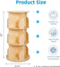 Kids Rotating Bookshelf, Small Corner Bookshelf for Small Space, 360° Display 3 Tier Floor Standing Bookcase Storage Rack, Wooden Narrow Bookcase Organizer for Bedroom, Living Room