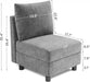 Modular Sectional Sofa Middle Seat Module Couch Side Sectional Free Configuration Middle, Light Gray