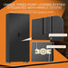 IndustrialGrade 73Inch Black Garage Cabinet Durable