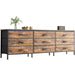 Rustic Brown 9-Drawer Dresser & TV Stand