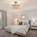 Gold Crystal Chandelier Semi Flush Mount Luminaire