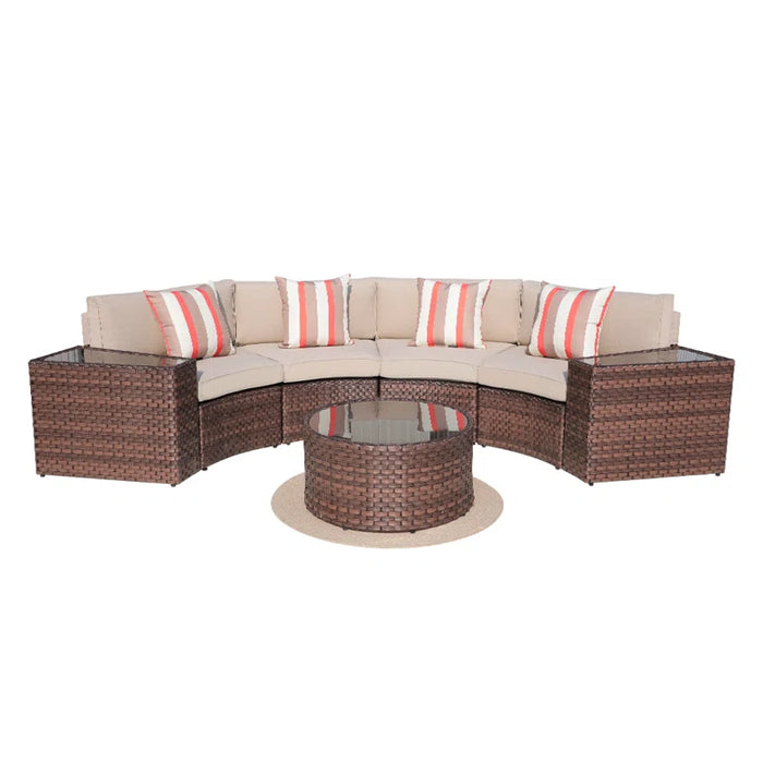 Rasmus 7 Piece Rattan Sofa Seating Group with Cushions
