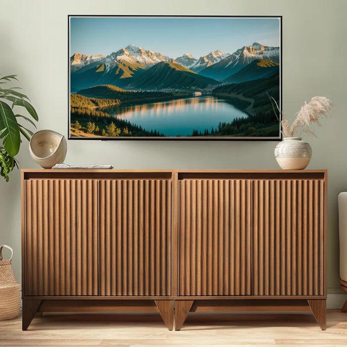 Zetes 32" Tall 2 - Door Accent Cabinet with Adjustable Shelf