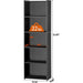 5-Tier Shelf Bookcase, Freestanding Wood Storage Display Open Bookshelf for Home Office (Black)