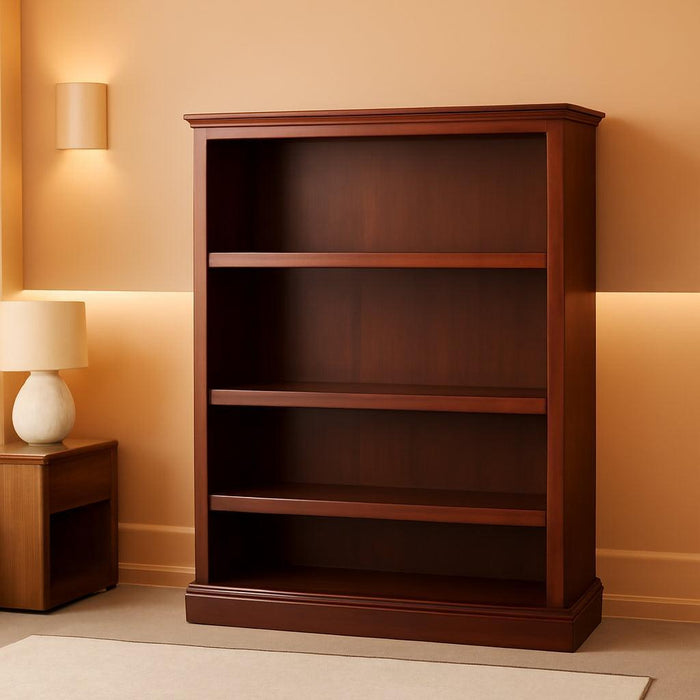 Miscellaneous Storage 3-Shelf Bookcase/ Book Shelf, Select Cherry Finish