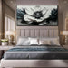 Flower Canvas Art Wall Decor for Living Room - Black and White Hand Painted Painting for Bedroom - Large Picture Frames for Wall Size 29" X 59"
