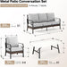 , 6 PCS Metal Patio Conversation Set