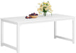 70.9 Inch Large Dining Table Rectangular Kitchen Furniture for 6 to 8 People, White