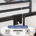 Metal LED Bunk Bed Twin over Twin with 2 Storage Drawers, USB Charging Station, Industrial Bunkbeds Heavy Duty Bed with Safety Guardrail and Ladder, No Box Spring Needed, Vintage Brown