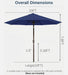 10FT Patio Umbrella, Outdoor Umbrella with Push Button Tilt and Crank, 8 Sturdy Ribs, UV Protection & Waterproof Market Umbrella for Pool, Backyard, Beach,Deck