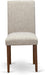 ABPNT35 Abbott Classic Parson Chairs - Doeskin Linen Fabric Padded Dining Chairs, Set of 2, Natural