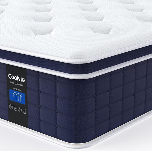 Full Size Mattress 12 Inch, Firm Mattress Hybrid in a Box with Certipur-Us Certified Foam, Individual Pocket Spring for Motion Isolation & Pressure Relief- Comfort Night Sleep-100-Night Trial