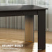 Dining Table for 4-6, 63" Rectangular Kitchen Table, Black