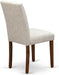 ABPNT35 Abbott Classic Parson Chairs - Doeskin Linen Fabric Padded Dining Chairs, Set of 2, Natural