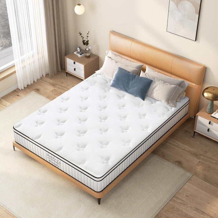 10 Inch Hybrid Mattress Queen Size,Medium Firm Mattress with Memory Foam and Pocket Springs,Breathable Cover 10 Inch Queen Bed Queen Mattress in a Box,60"X80"X10"