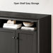 60 Inches Sideboard Buffet Cabinet with Storage and 4 Doors, Black