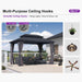8x12 Grey Aluminum Hardtop Gazebo BackyardPatio Deluxe