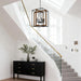 Six Lights Farmhouse Chandelier Rustic Black Finish