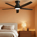 52-Inch Quiet Smart Black Ceiling Fan Brushless
