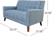 Blue Mid-Century Modern Loveseat: Stylish and Comfortable