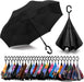 49/56 Inch Inverted Reverse Upside down Umbrella, Extra Large Double Canopy Vented Windproof Waterproof Stick Golf Umbrellas with C-Shape Handle.