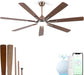 72" Oil Rubbed Bronze Smart Ceiling Fan with Light via Wifi Alexa,6-Speeds Quiet DC Motor,Dimmable,Outdoor Antique Bronze Large Ceiling Fan for Living Room,Patio,Dual Finish 7 Blades