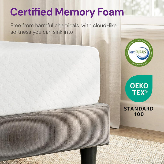 Full Size 8 Inch Cooling Gel Memory Foam Mattress, Medium Feel