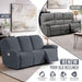 Recliner Sofa Covers 8-Pieces Stretch Large Couch Covers for 3 Seats Reclining Slipcovers Soft Jacquard Pattern Furniture Protector (Grey)