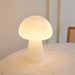 Mushroom Table Lamp 12.75" - Elegant Modern Glass Lamp for Bedside Tables, Nightstands, Desks, Bookshelves - Cozy Ambient Night Light with Warm White Lamp Living Rooms, Bedrooms - White
