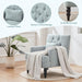 Sapphire Blue Upholstered Club Chair Lumbar Pillow