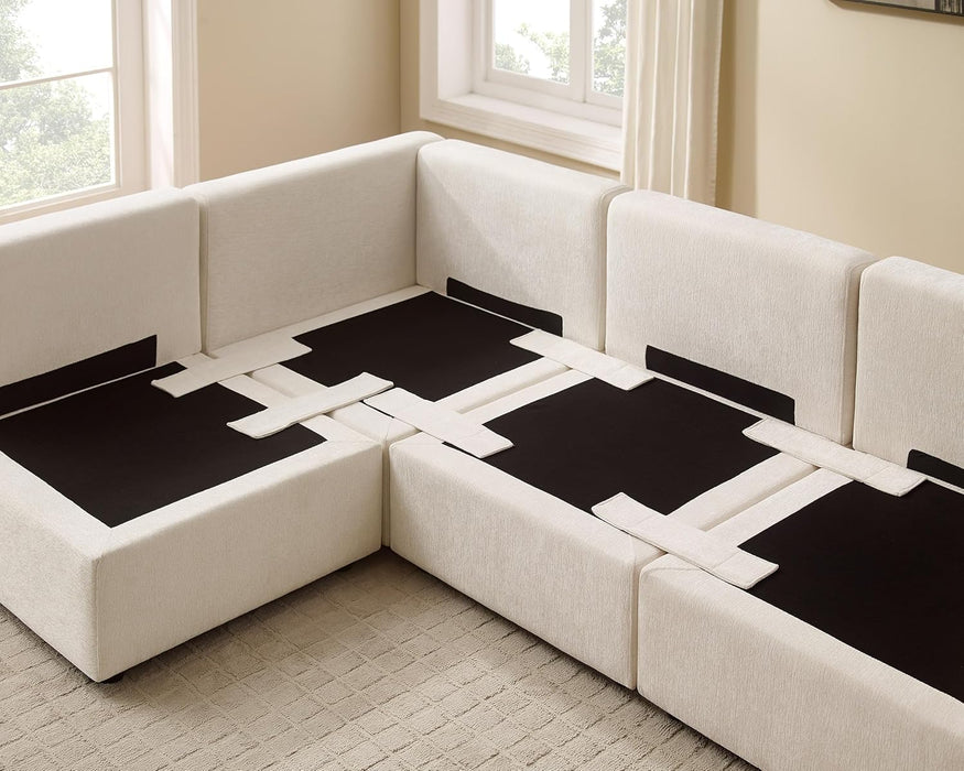 Modular Sectional Sofa with Sleeper & Ottoman