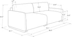 86 Inches Luxuriously Dreamglide Convertible Sleeper Sofa