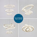 Gold LED Ring Chandelier Diameter7Point8Inch Crystal Illumination