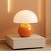 Orange Glass Mushroom Table Lamp Nightstand Bedroom