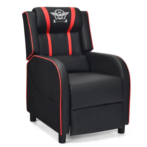 Massage Gaming Recliner PU Leather Chair with Footrest