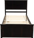 Twin Platform Beds with Storage Drawers Solid Wood Twin Bed Frame with Headboard and Footboard, No Box Spring Needed, Espresso
