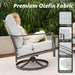 4 Piece Rope Back Patio Furniture Set, 2 Swivel Rockers