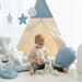 Teepee Tent Blue SEA Velvet, Teepee Tent for Kids, Teepee Tent for Girl, Playhouse, Blue Tent, Spielzelt, Wigwam, Birthday Gift for a Boy