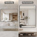 Bathroom Mirror, 30X36 Inch Black Metal Framed Mirror for Bathroom, Tempered Glass, Anti-Rust, Rounded Rectangle Mirror for Restroom, Bedroom, Black