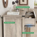 Dresser for Bedroom with 6 Drawers, 49" Tall Wood Chest of Drawers with Deep Drawers & Mental Handle, Modern Dresser TV Stand, Wooden Closet Storage Organizer for Living Room, Hallway, Entryway, Grey