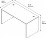 Series C 60W Office Desk in Natural Cherry, Large Computer Table for Home and Professional Workplace